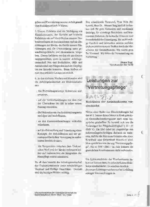 Vorschauseite 1: Leistungen zur Vertretungspflege