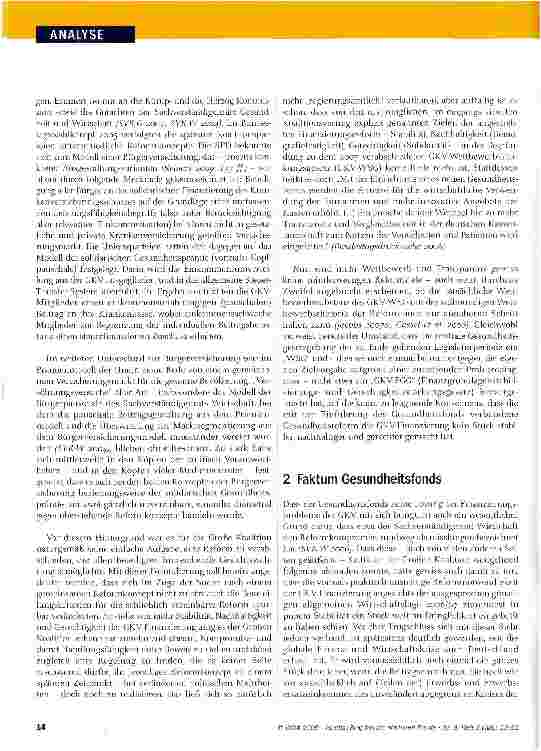 Vorschauseite 2: Ring frei zur nächsten Runde Eine „echte GKV-Finanzierungsreform ist weiter überfällig