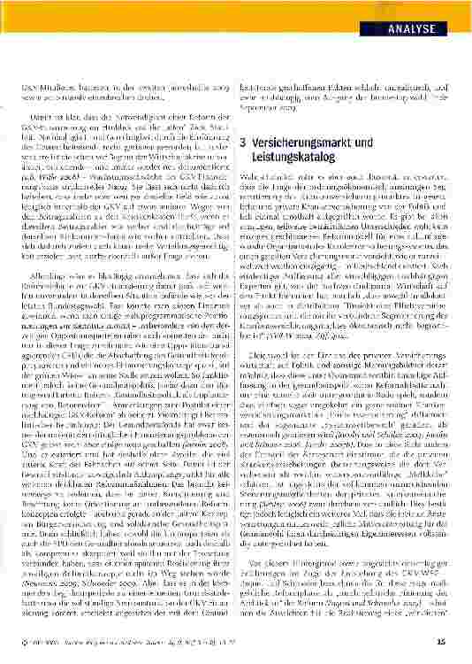 Vorschauseite 3: Ring frei zur nächsten Runde Eine „echte GKV-Finanzierungsreform ist weiter überfällig