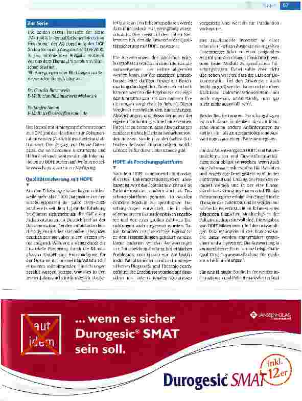 Vorschauseite 2: Patientenregister als Forschungsinstrument