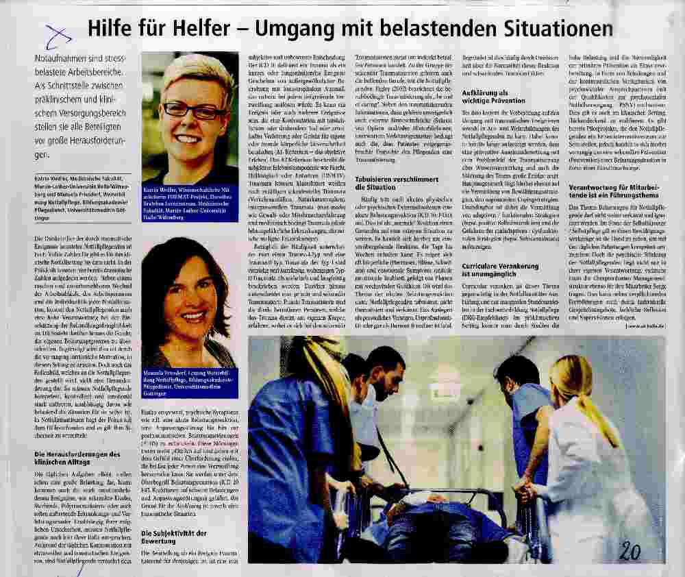 Vorschauseite 1: Hilfe für Helfer Umgang mit belastenden Situationen