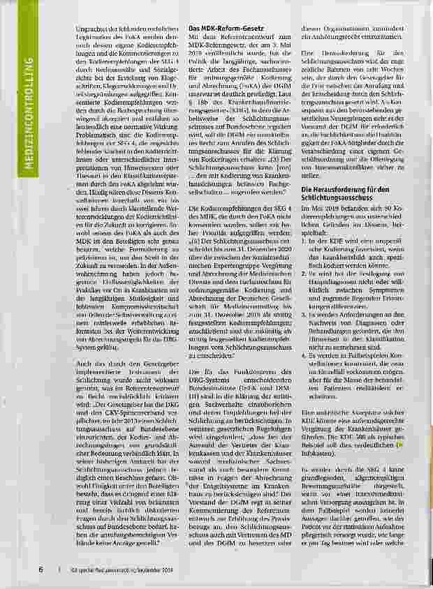 Vorschauseite 2: Der FoKA und das MDK-Reformgesetz