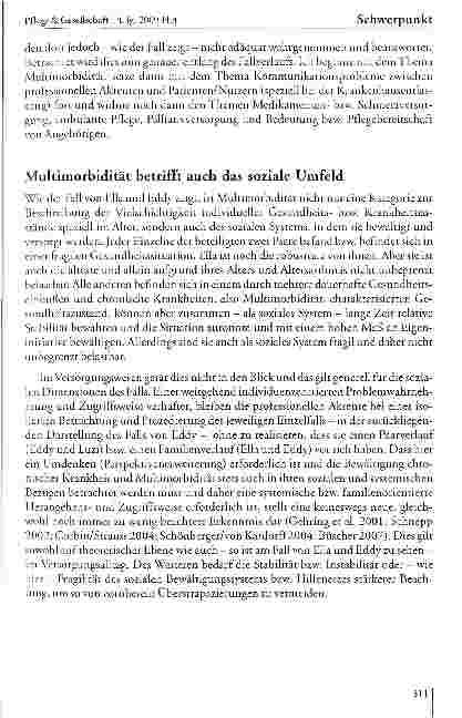Vorschauseite 6: Chronische Krankheit und Multimorbidität im Alter - Versorgungserfordernisse diskutiert auf der Basis eines Fallverlaufs