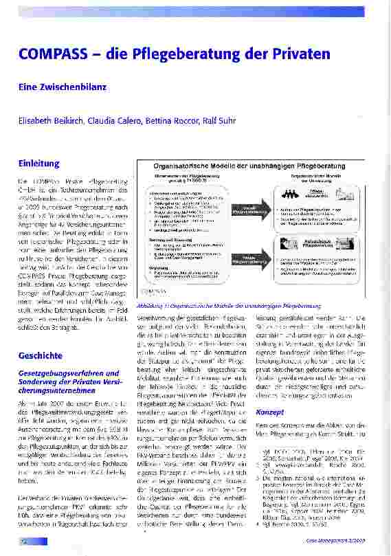 Vorschauseite 1: COMPASS - die Pflegeberatung der Privaten