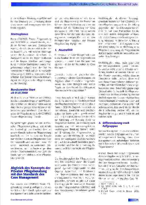 Vorschauseite 4: COMPASS - die Pflegeberatung der Privaten