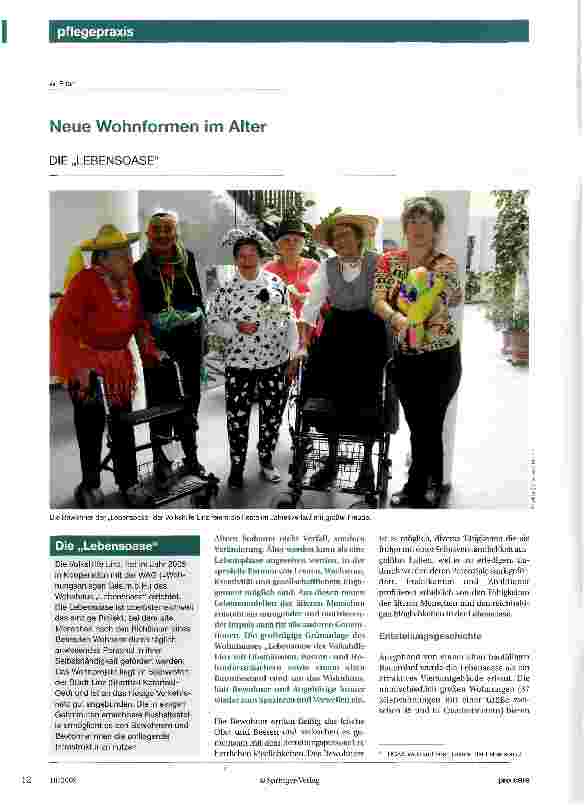 Vorschauseite 1: Neue Wohnformen im Alter