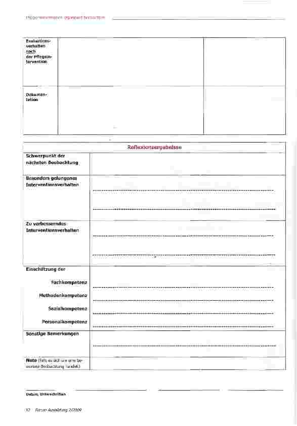 Vorschauseite 4: Pflegeinterventionen organisiert beobachten