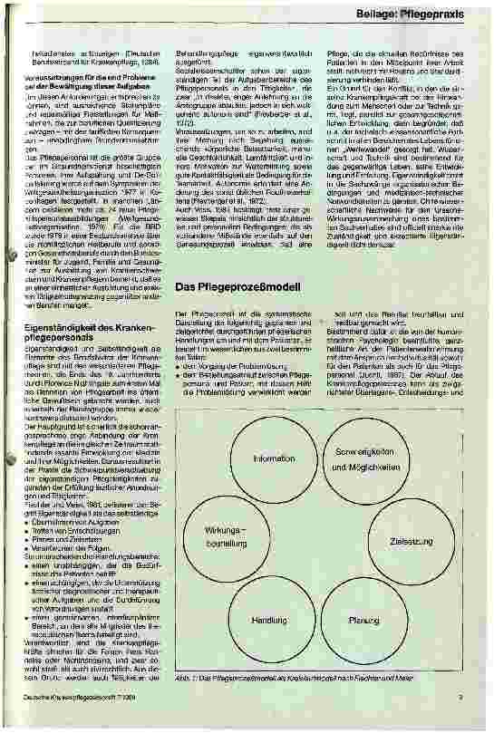 Vorschauseite 2: Die Bedeutung von Pflegetheorien und Pflegeprozeßmodell für die Pflege im Operationsdienst