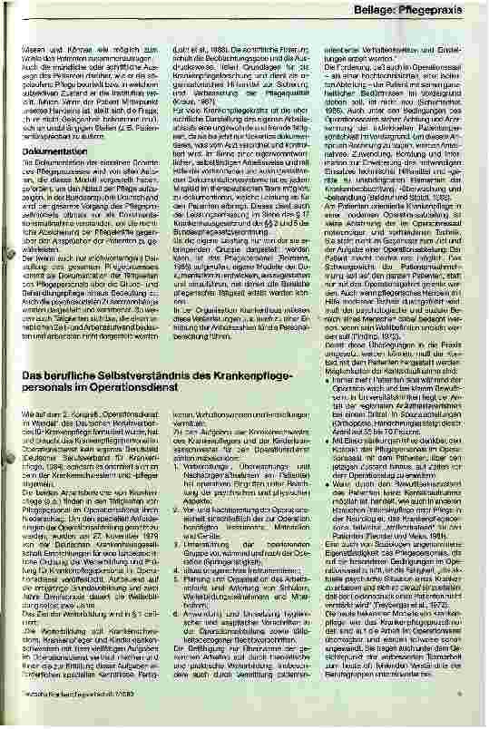 Vorschauseite 4: Die Bedeutung von Pflegetheorien und Pflegeprozeßmodell für die Pflege im Operationsdienst