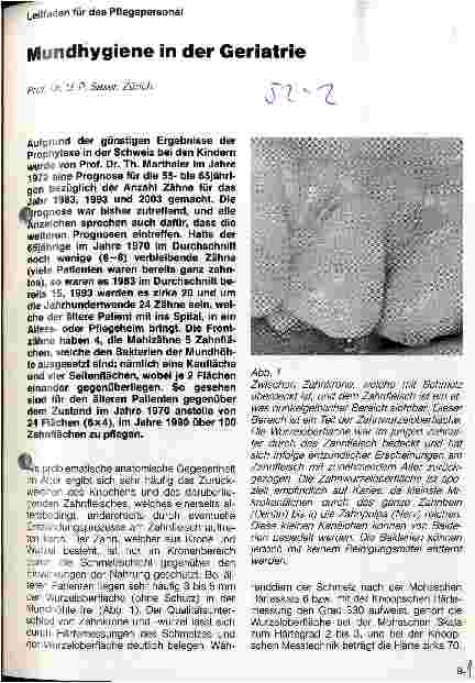 Vorschauseite 1: Mundhygiene in der Geriatrie