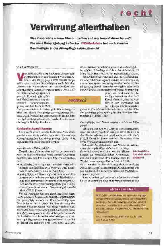 Vorschauseite 1: Vewirrung allenthalben