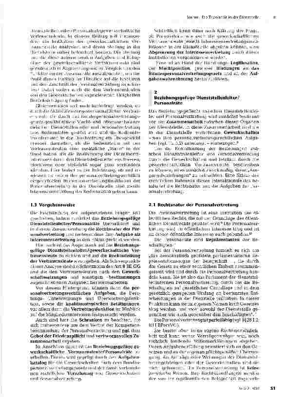 Vorschauseite 2: Die Tripolarität in der Dienststelle - Gewerkschaftliche Vertrauensleute als drittes Kraftfeld neben Dienststellenleiter und Personalvertretung
