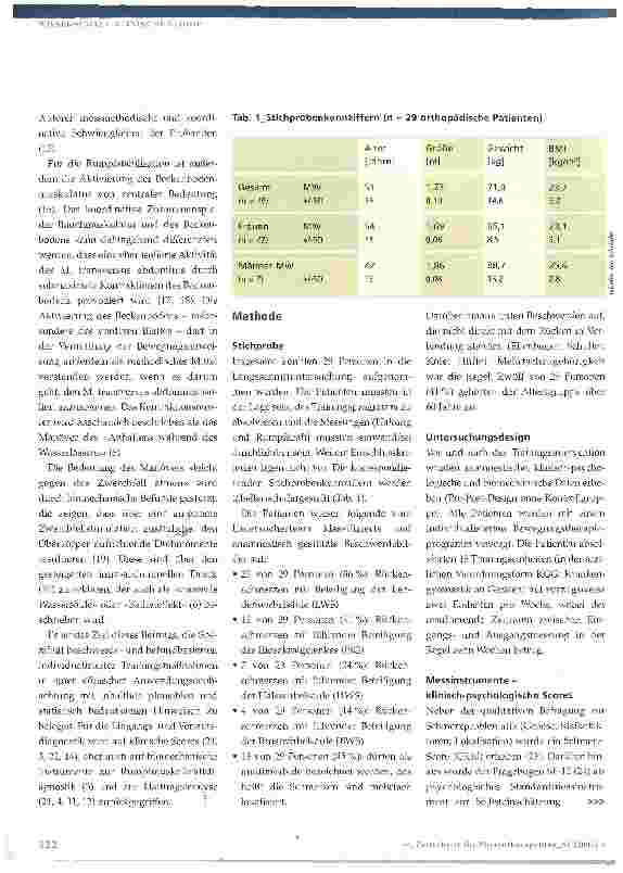 Vorschauseite 3: Kraftund Haltungsdiagnostik als Basis einer individualisierten Bewegungstherapie beiRückenschmerzpatienten
