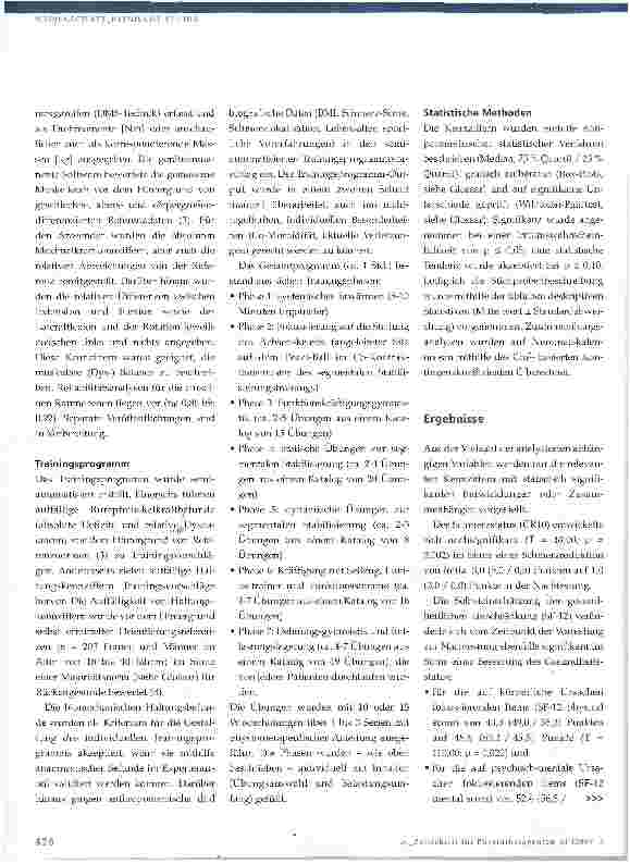 Vorschauseite 5: Kraftund Haltungsdiagnostik als Basis einer individualisierten Bewegungstherapie beiRückenschmerzpatienten
