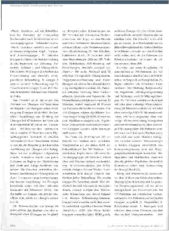 Vorschauseite 4: Wirksamkeit der Physiotherapie bei Dysfunktionen der Halswirbelsäule