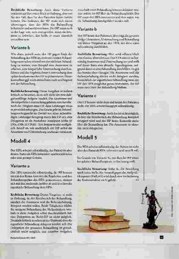 Vorschauseite 2: Delegation von Leistungen eines Heilpraktikers