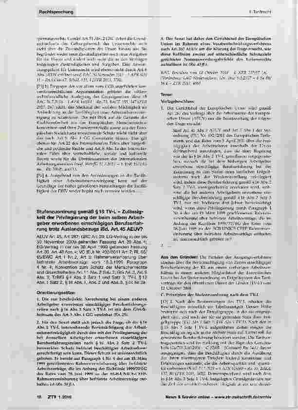 Vorschauseite 4: Tariffähigkeit einer Arbeitnehmervereinigung