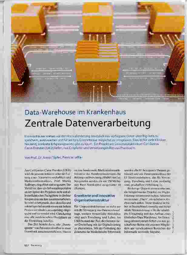 Vorschauseite 1: Data-Warehouse im Krankenhaus Zentrale Datenverarbeitung