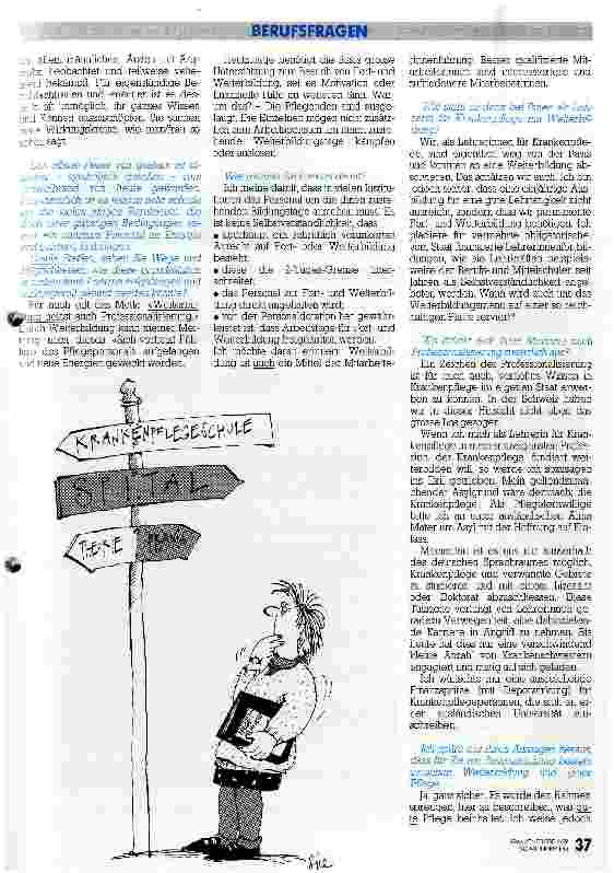 Vorschauseite 2: Krankenpflege-Lehrerin im Zwiespalt Wie sehen frischoperierte Lehrerinnen ihre neue Aufgabe
