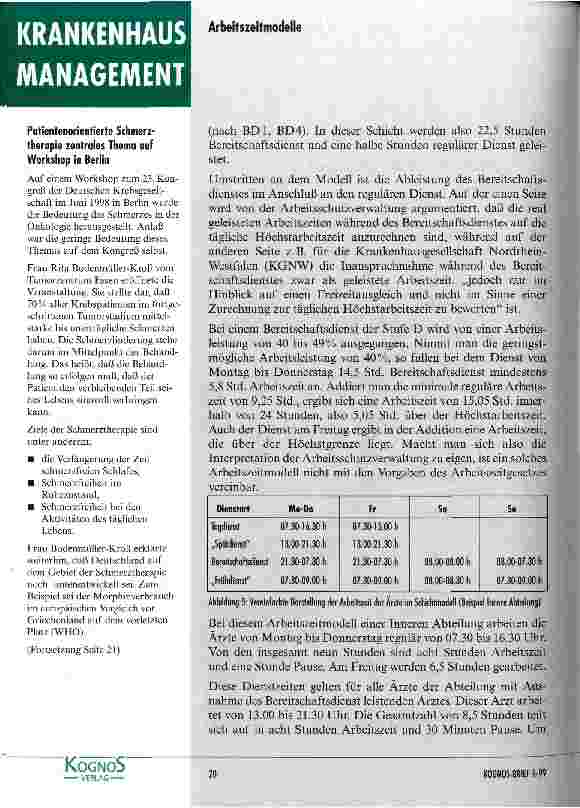 Vorschauseite 2: Schicht und Gleitzeitmodelle für Ärzte zwei praktische Beispiele aus Krankenhäusern