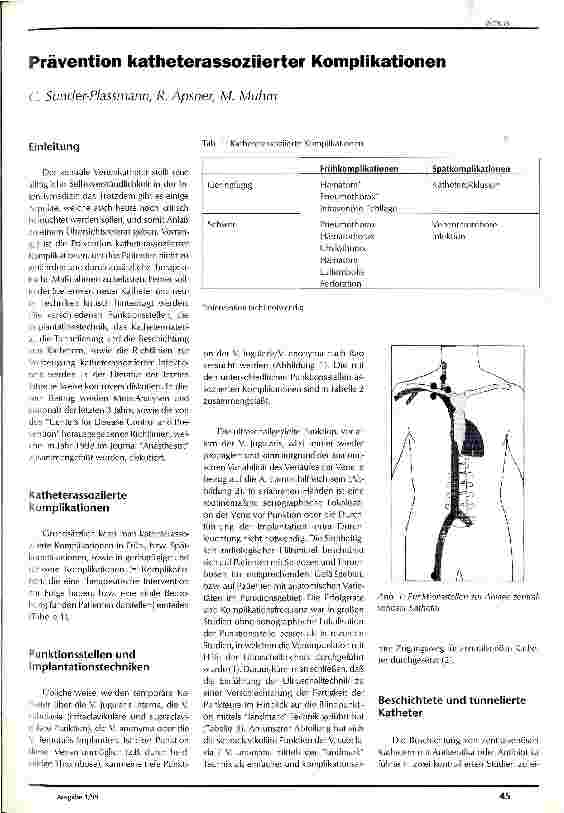 Vorschauseite 1: Prävention katheterassoziierter Komplikationen