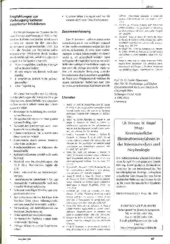 Vorschauseite 3: Prävention katheterassoziierter Komplikationen