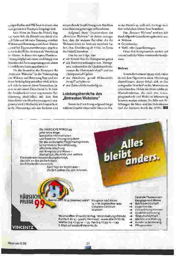Vorschauseite 3: Heim oder nicht Heim. .. ? Rechtsfragen beim Betreuten Wohnen
