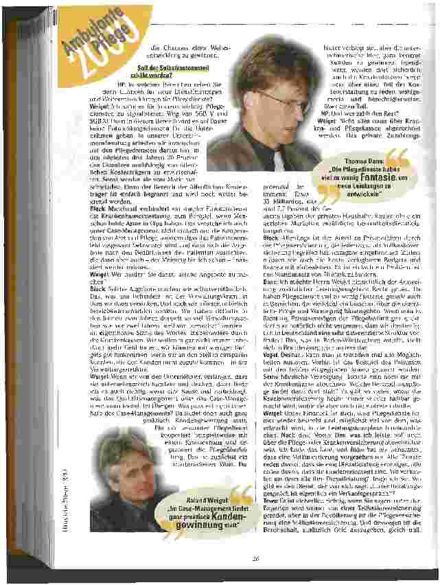 Vorschauseite 5: Qualität muss spürbar, sichtbar, greifbar sein! Ein Expertengespräch in der Redaktion HÄUSLICHE PFLEGE