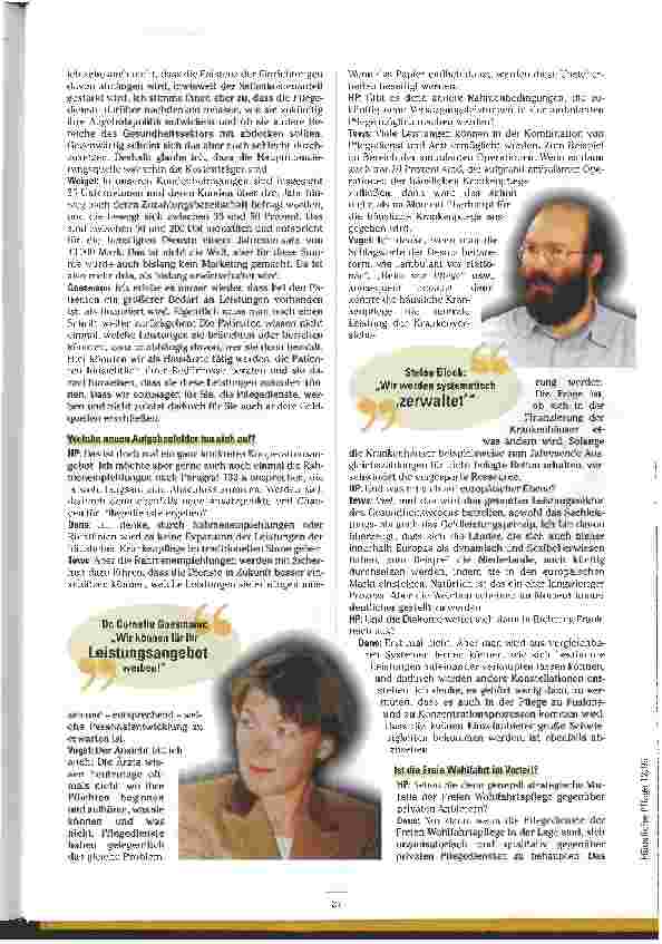 Vorschauseite 6: Qualität muss spürbar, sichtbar, greifbar sein! Ein Expertengespräch in der Redaktion HÄUSLICHE PFLEGE