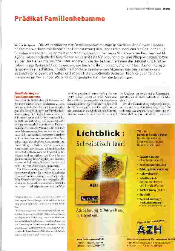 Vorschauseite 1: Prädikat Familienhebamme