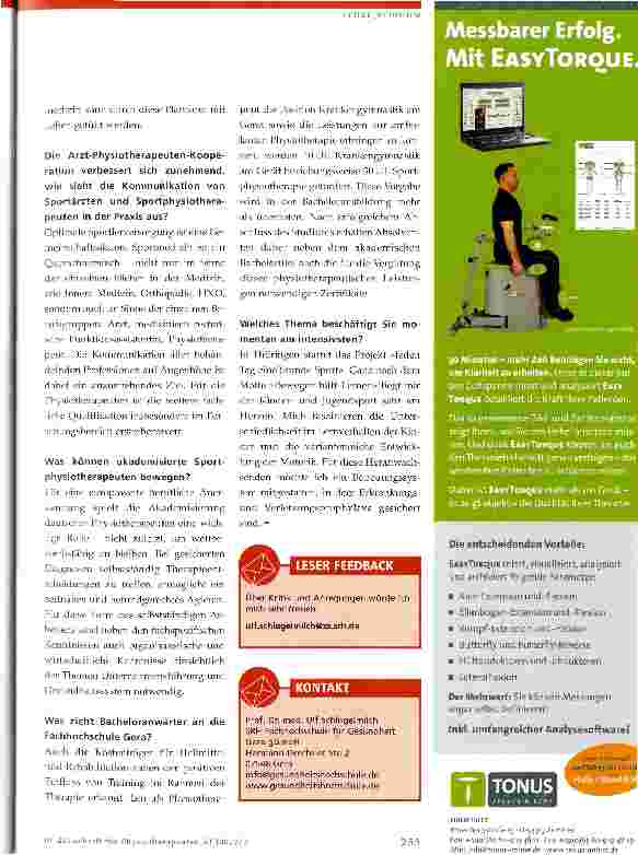 Vorschauseite 2: Sportliche Physiotherapeuten mit Bachelorabschluss