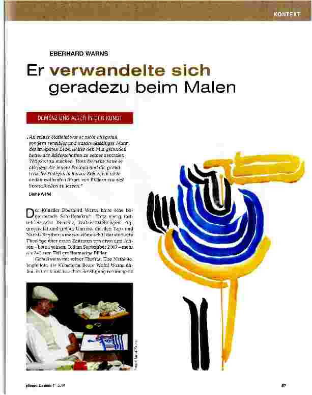 Vorschauseite 1: Er verwandelte sich geradezu beim Malen