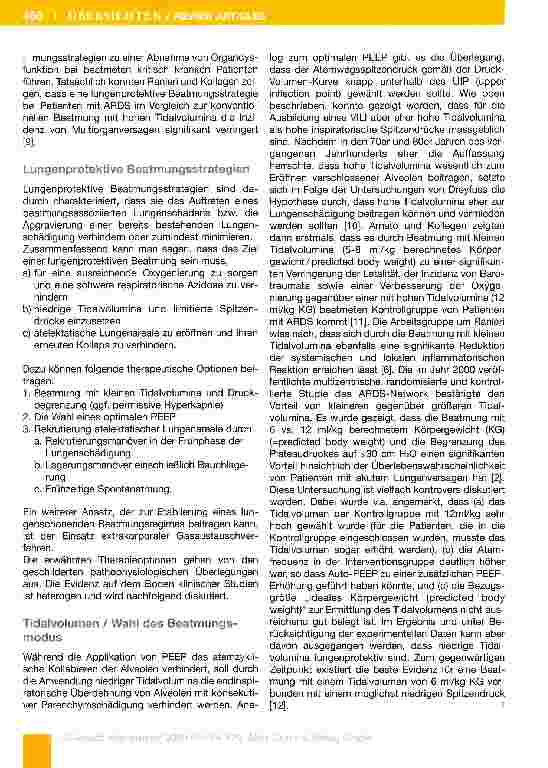 Vorschauseite 3: Lungenschonende Beatmung