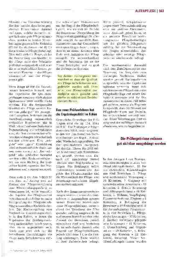 Vorschauseite 2: Verbessern Schulnoten die Qualität der Pflege?