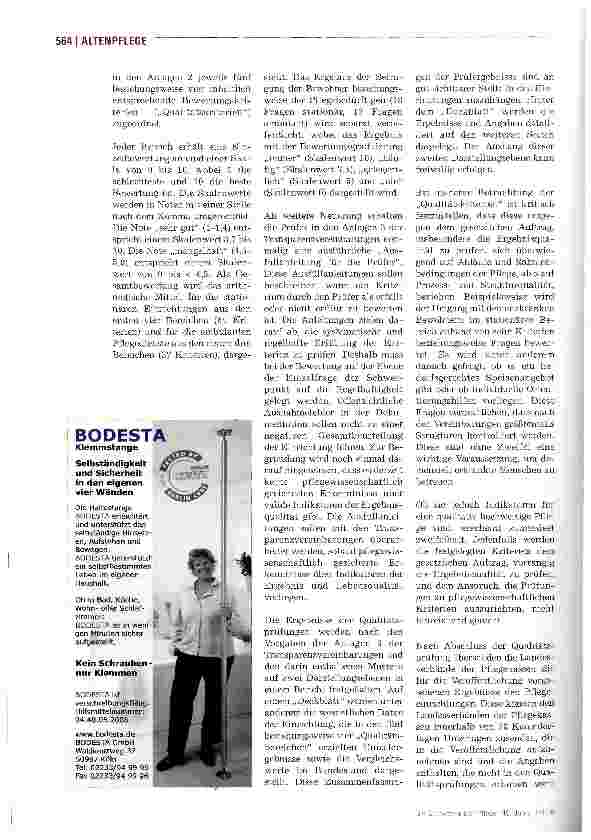 Vorschauseite 3: Verbessern Schulnoten die Qualität der Pflege?