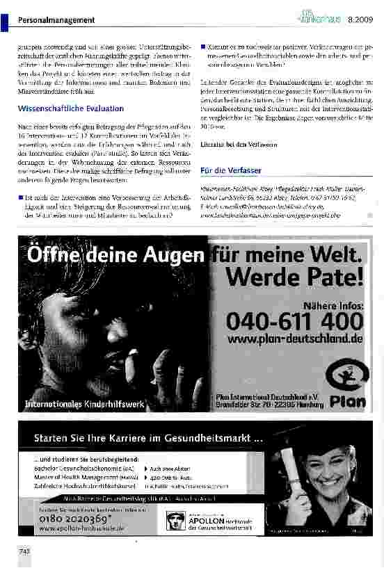 Vorschauseite 4: Gesundheitsförderliche Arbeitsbedingungen für psychiatrisch Pflegende