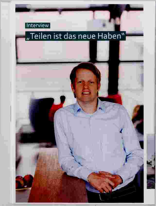 Vorschauseite 1: Teilen ist das neue Haben