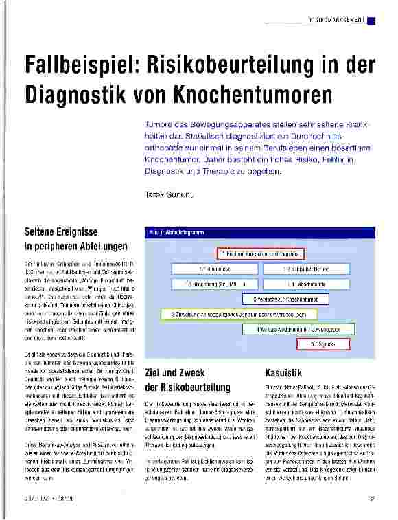 Vorschauseite 1: Fallbeispiel: Risikobeurteilung in der Diagnostik von Knochentumoren