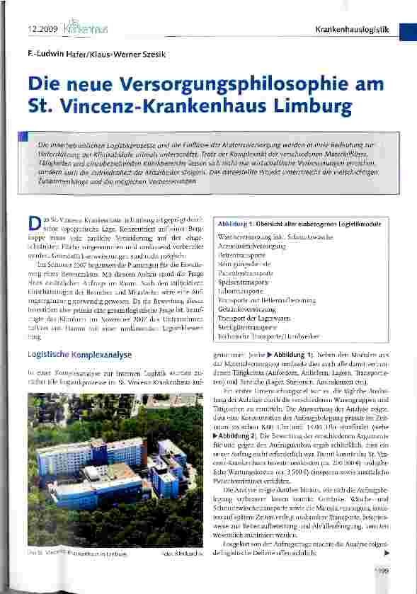 Vorschauseite 1: Die neue Versorgungsphilosophie am St. Vincenz-Krankenhaus Limburg