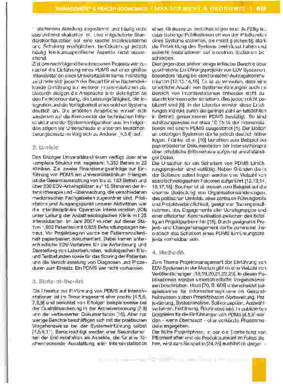 Vorschauseite 2: Konzept zur flächendeckenclen Einführung eines Patientendatenmanagementsystems am Großklinikum - eine interdisziplinäre Herausforderung