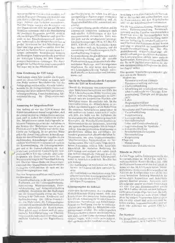 Vorschauseite 2: Erfahrungen des Kreiskrankenhauses Reutlingen mit der dialogorientierten Datenverarbeitung
