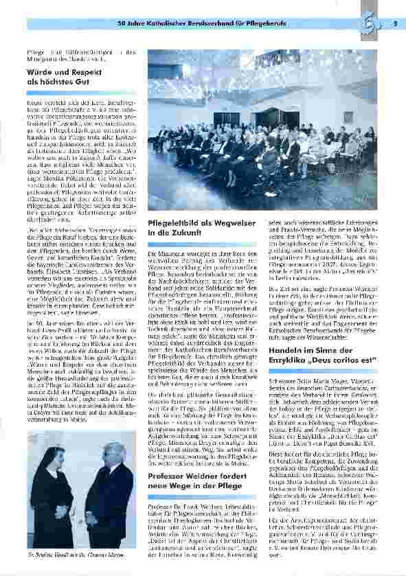 Vorschauseite 2: 50 Jahre Katholischer Berufsverband für Pflegeberufe e. V.
