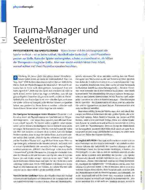 Vorschauseite 1: Trauma-Manager und Seelentröster