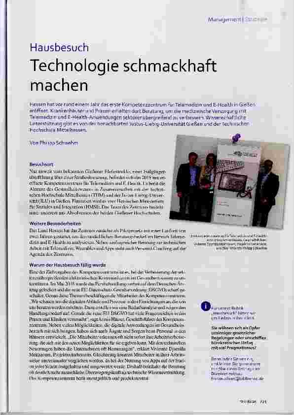 Vorschauseite 1: Technologie schmackhaft machen