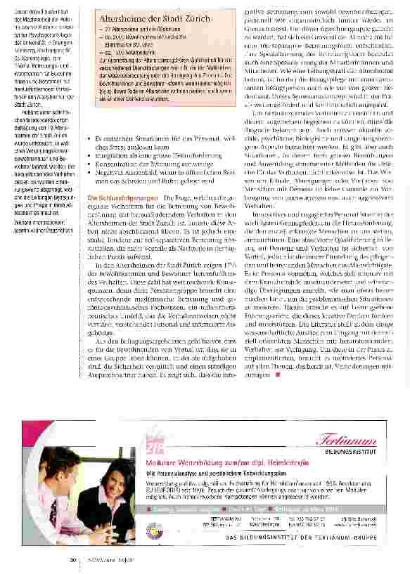 Vorschauseite 3: Eine Aufforderung an Institutionen und Pflegende