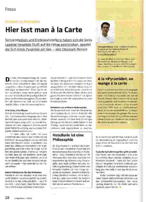 Vorschauseite 1: Hier isst man à la Carte