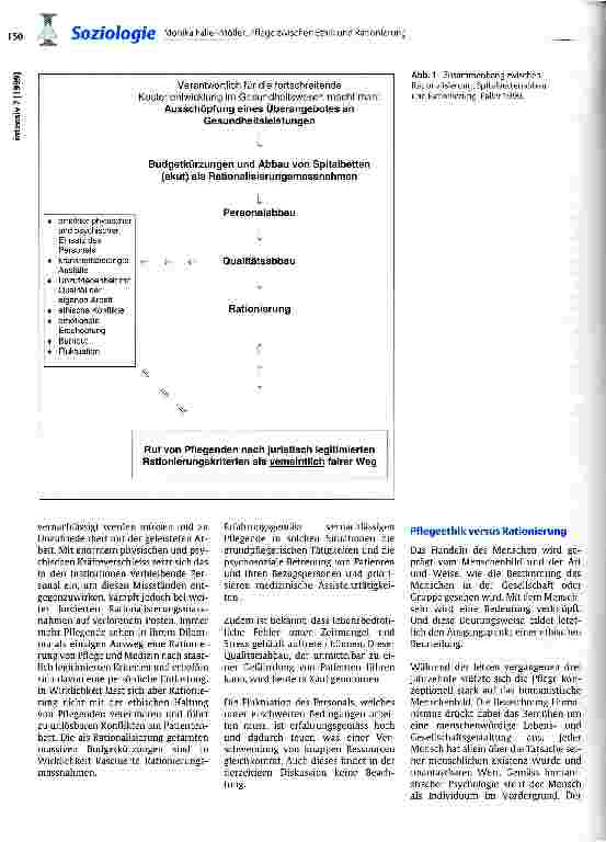 Vorschauseite 2: Pflege zwischen Ethik und Rationierung