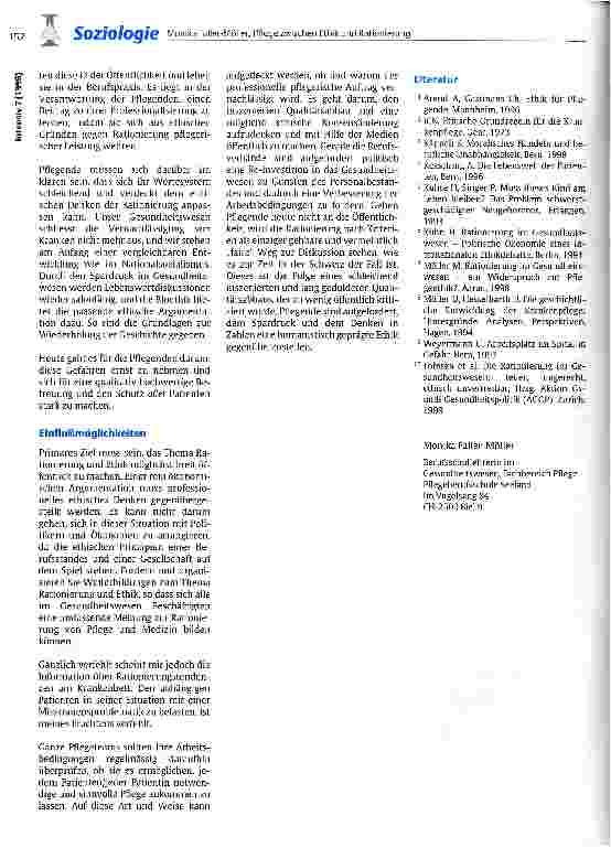 Vorschauseite 4: Pflege zwischen Ethik und Rationierung