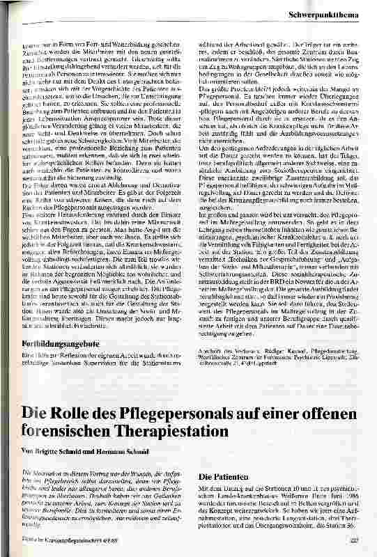 Vorschauseite 3: Probleme der Pflegenden im Maßregelvollzug