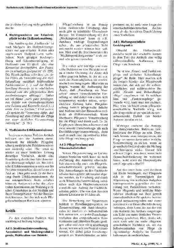 Vorschauseite 2: Klinische Pflegeforschung und juristische Argumente